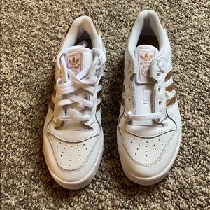 Adidas rose gold rim sneakers